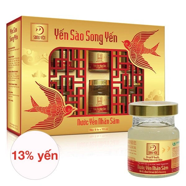 Hộp 6 hũ nước yến sào Song Yến vị nhân sâm 70 ml/hũ (từ 3 tuổi) 1