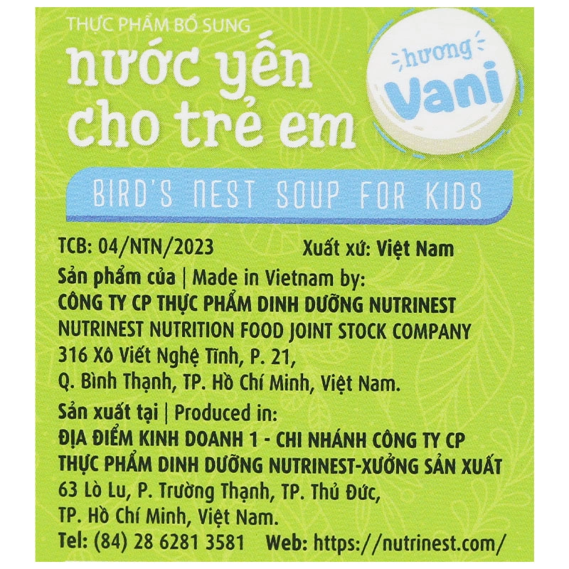 Hộp 4 hũ nước yến sào Green Bird Babi vị vani 72g (từ 9 tháng) - Giao bao bì ngẫu nhiên 8