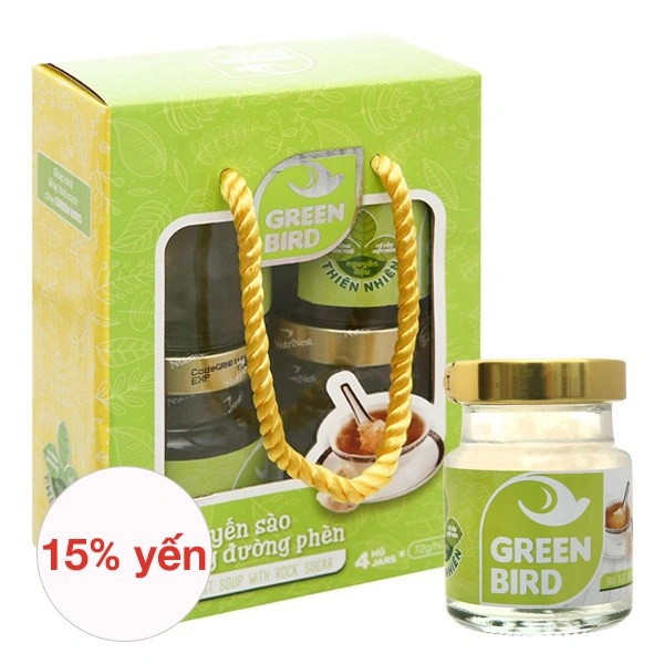 Hộp 4 hũ nước yến sào đường phèn Green Bird 72g (từ 1 tuổi) 1