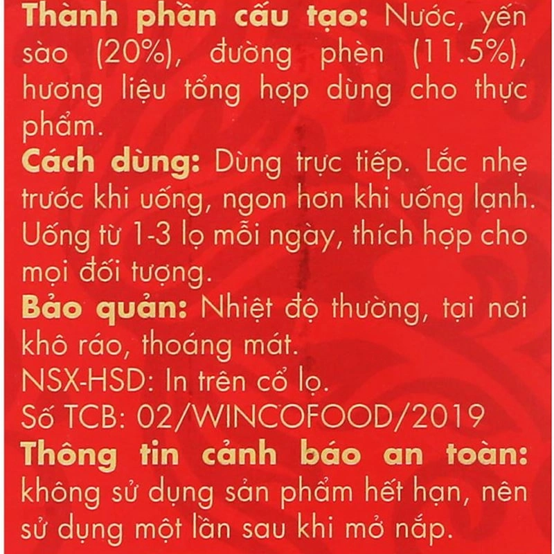 Nước yến sào đường phèn Win'sNest 70 ml (từ 1 tuổi) 30