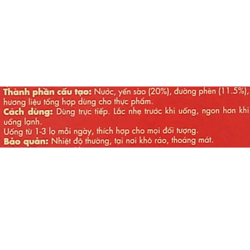 Nước yến sào đường phèn Win'sNest 70 ml (từ 1 tuổi) 11