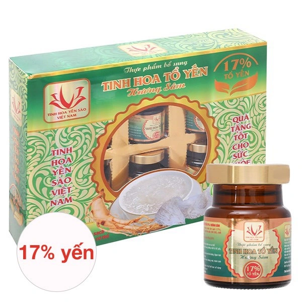 Hộp 6 hũ nước yến sào Tinh Hoa vị nhân sâm 70 ml (từ 3 tuổi) 1