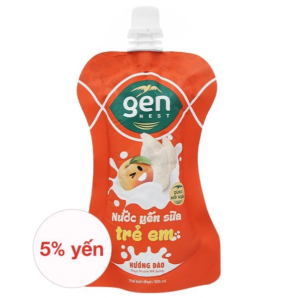 Nước yến sữa Gennest vị cam 105 ml (từ 1 tuổi) 3