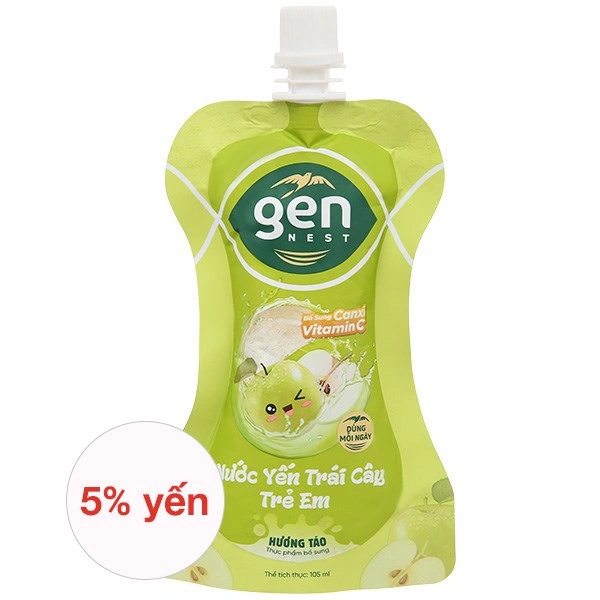 Nước yến trái cây Gennest vị cam 105 ml (từ 1 tuổi) 3