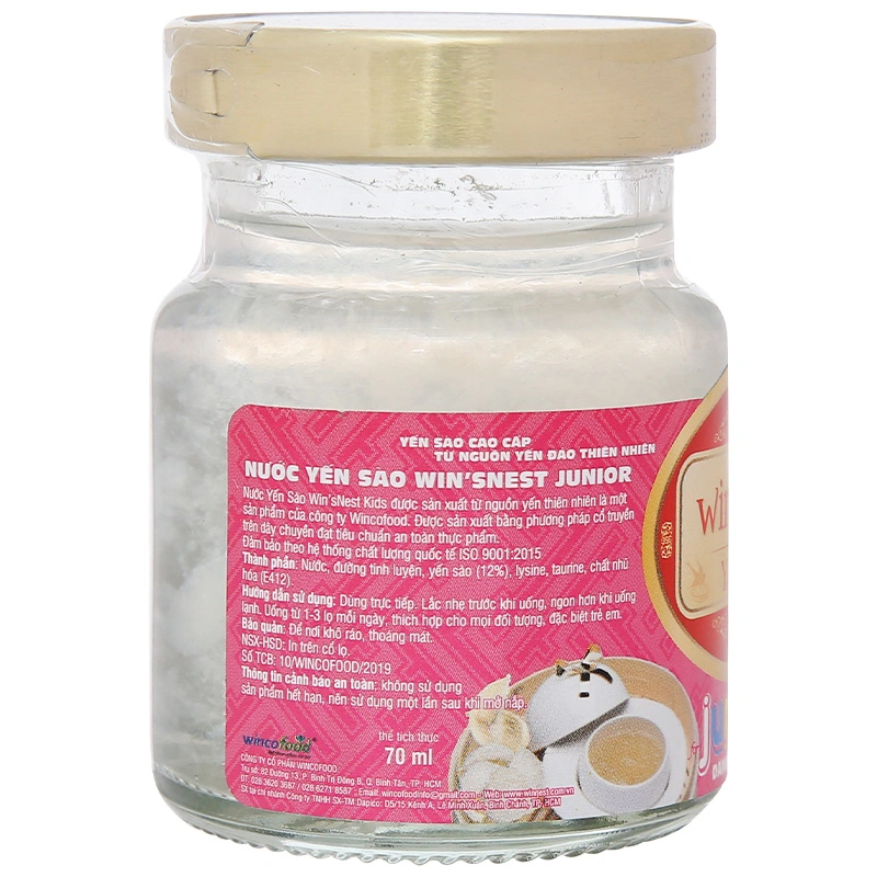 Hộp 4 hũ nước yến sào Win'sNest Junior 70 ml (từ 1 tuổi) 9