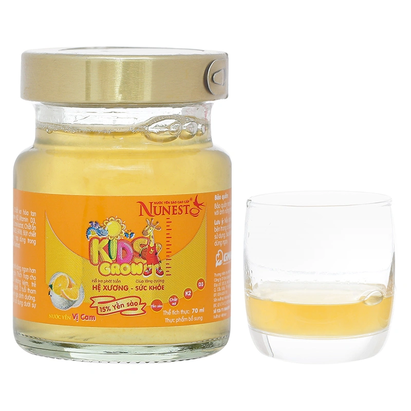 Hộp 6 hũ nước yến sào Nunest Kids vị cam 70 ml (từ 6 tháng) 11
