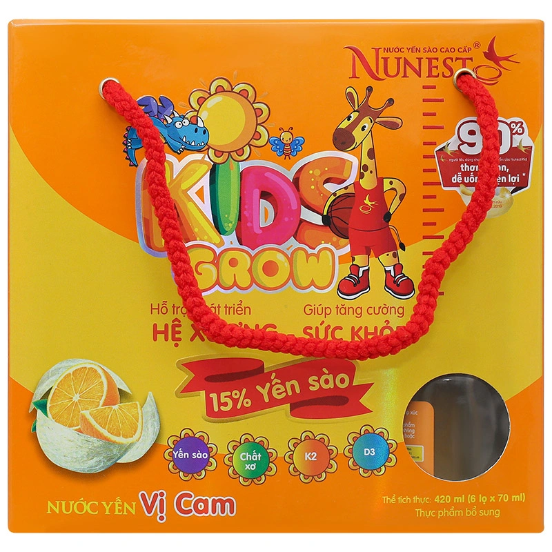 Hộp 6 hũ nước yến sào Nunest Kids vị cam 70 ml (từ 6 tháng) 3
