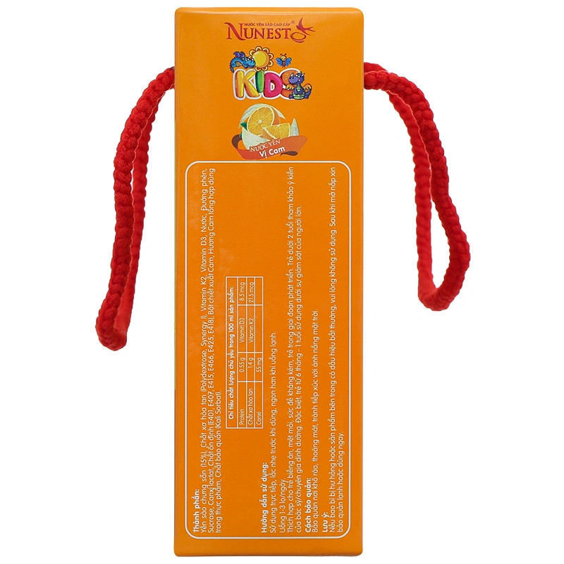 Hộp 6 hũ nước yến sào Nunest Kids vị cam 70 ml (từ 6 tháng) 6
