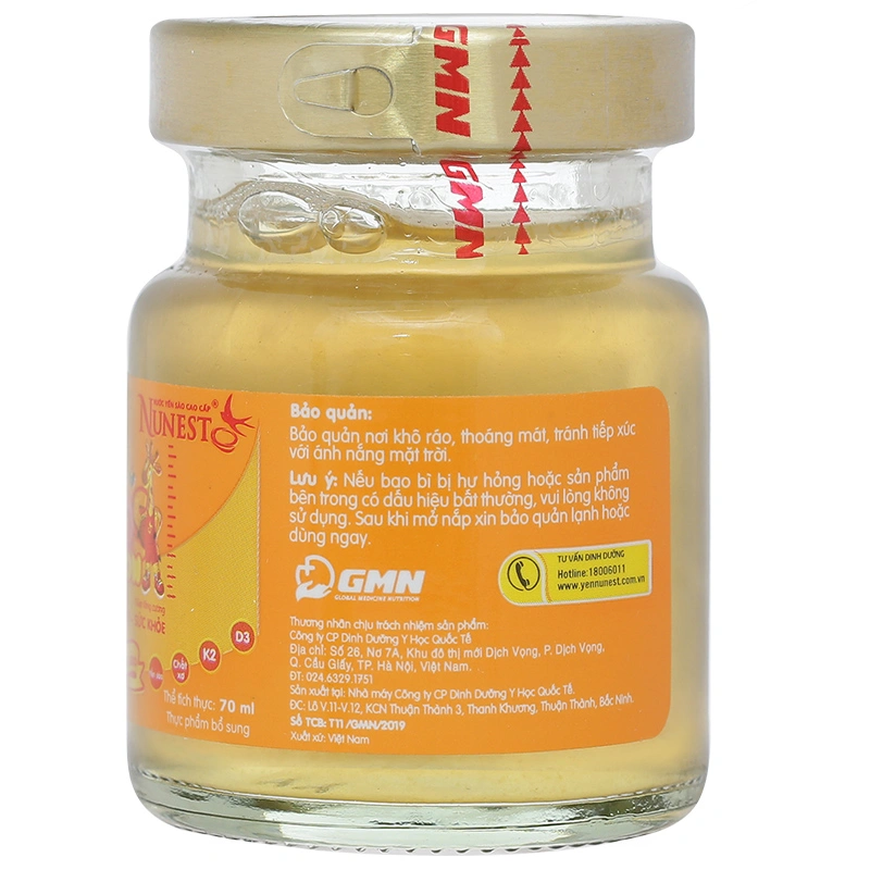 Hộp 6 hũ nước yến sào Nunest Kids vị cam 70 ml (từ 6 tháng) 8