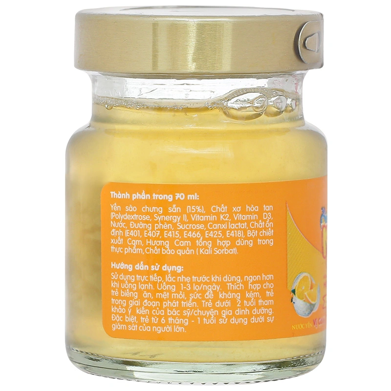 Hộp 6 hũ nước yến sào Nunest Kids vị cam 70 ml (từ 6 tháng) 9