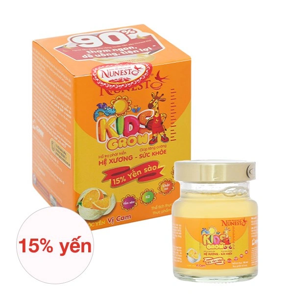 Hộp 6 hũ nước yến sào Nunest Kids vị cam 70 ml (từ 6 tháng) 14