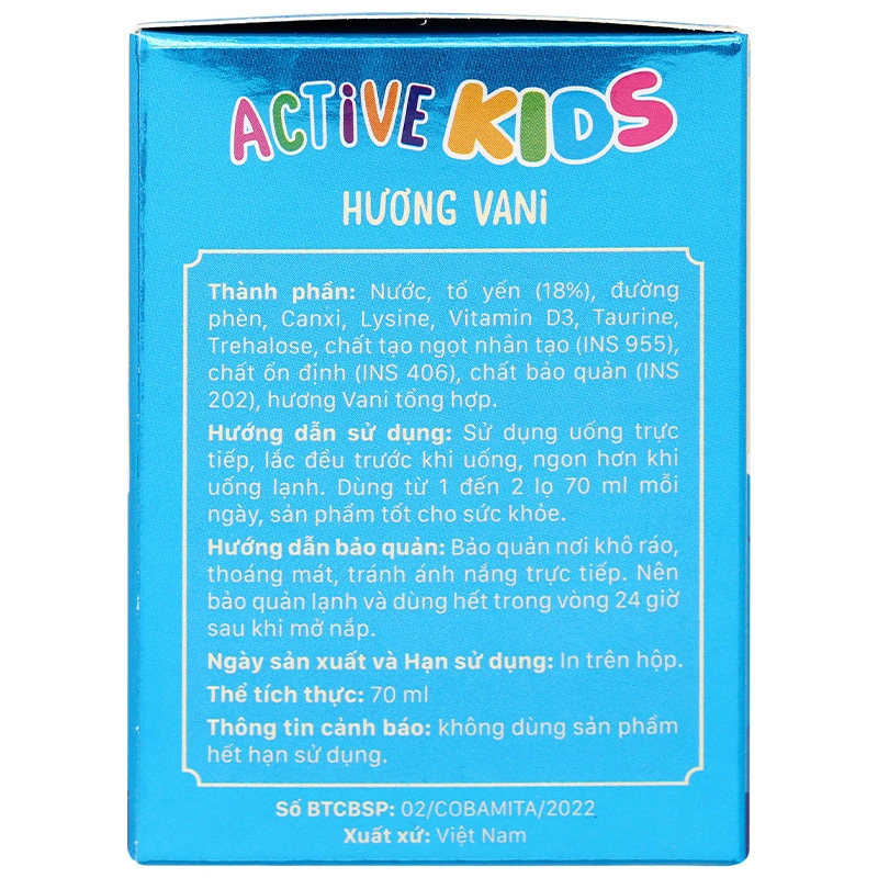 Nước yến sào Thiên Vân Yến Active Kids 70 ml (từ 1 tuổi) 4