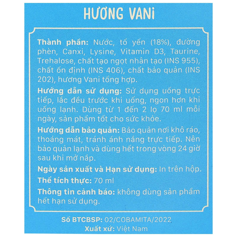 Nước yến sào Thiên Vân Yến Active Kids 70 ml (từ 1 tuổi) 11