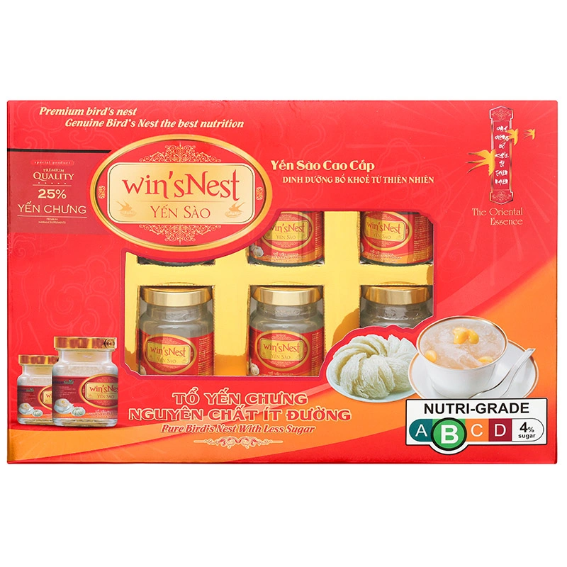 Hộp 6 hũ nước yến sào Win'sNest ít đường 70 ml (từ 3 tuổi) 3