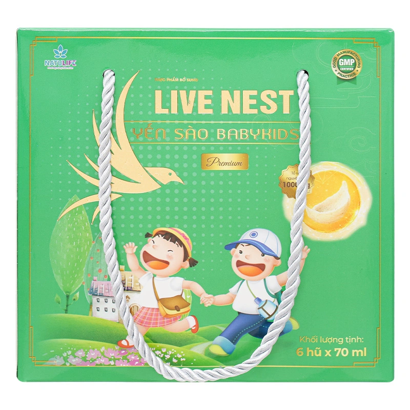 Hộp 6 hũ nước yến sào Natulife Live Nest BabyKids Premium 70 ml (từ 1 tuổi) 4