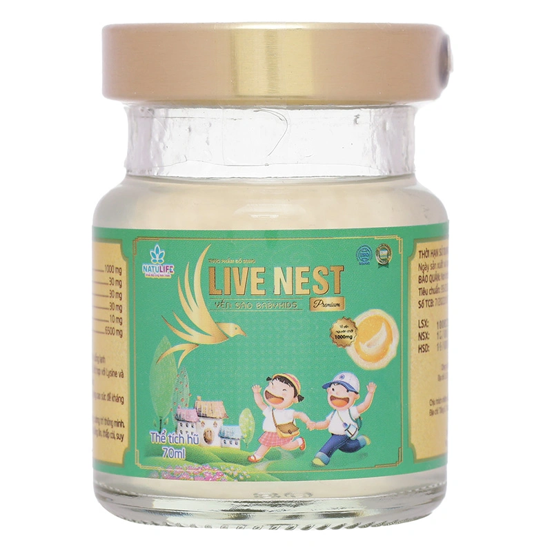 Hộp 6 hũ nước yến sào Natulife Live Nest BabyKids Premium 70 ml (từ 1 tuổi) 7