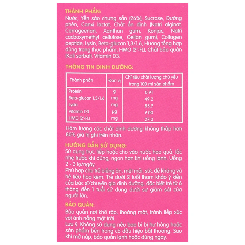 Hộp 8 hũ nước yến sào Nunest Baby 70 ml (từ 2 tuổi) 12