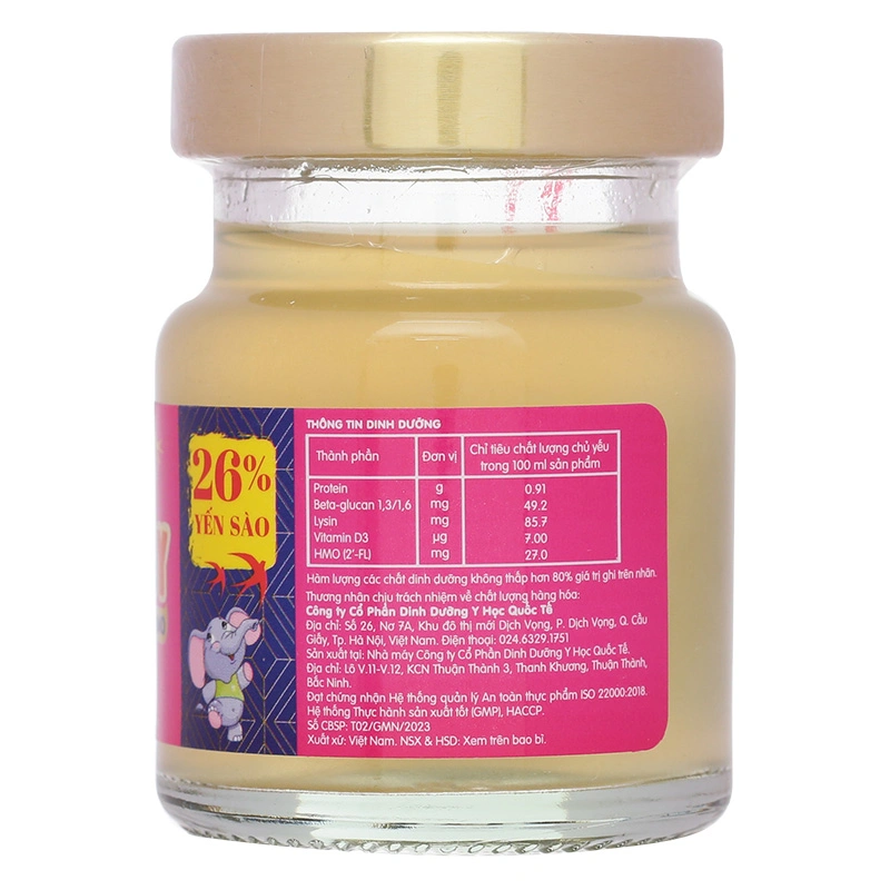 Hộp 8 hũ nước yến sào Nunest Baby 70 ml (từ 2 tuổi) 8