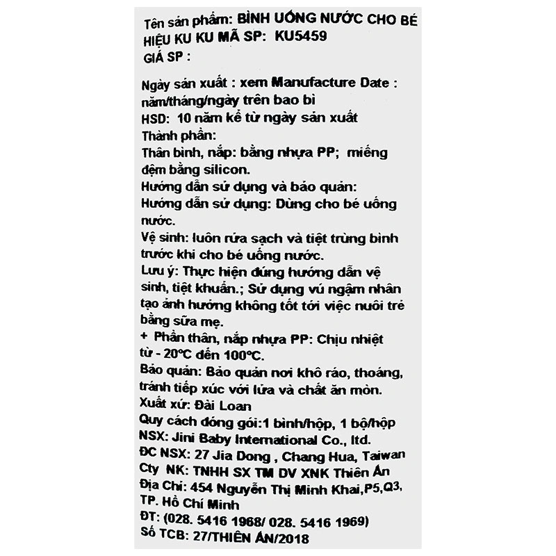 Bình đựng nước nhựa PP 500 ml KuKu KU5459 - Màu ngẫu nhiên 4