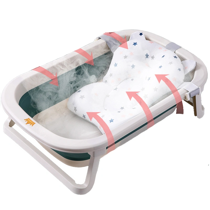 Thau tắm gấp gọn kèm phao TOP KIDS - Màu hồng 7