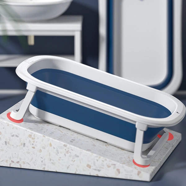 Thau tắm gấp gọn kèm phao TOP KIDS - Màu hồng 10