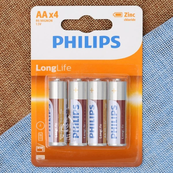 Pin AA 4 viên Zinc Carbon Philips R6L4B 1