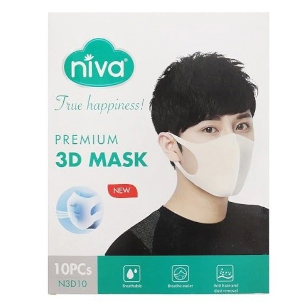 Hộp 10 cái khẩu trang y tế 3D Niva 3 lớp 1
