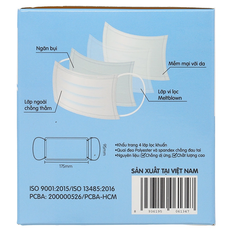 Combo 2 hộp 50 cái khẩu trang y tế FAMAPRO Extra 4 lớp 14