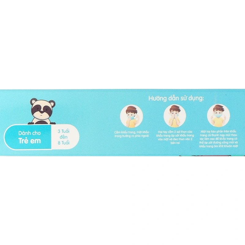 Hộp 10 cái khẩu trang y tế 5D cho bé FAMAPRO quai vải 3 lớp 9