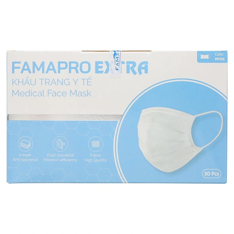 Combo 2 hộp 50 cái khẩu trang y tế FAMAPRO Extra 4 lớp 2