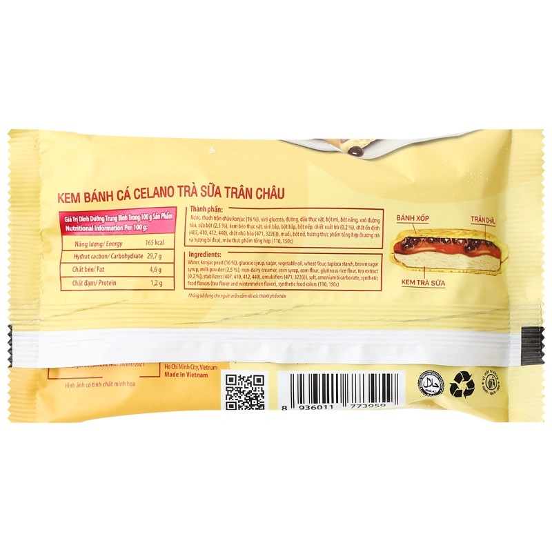 Kem bánh cá trà sữa trân châu Celano 100 ml (từ 1 tuổi) 2