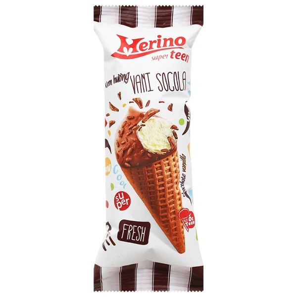Kem ốc quế vani, socola Merino Super Teen 60g (từ 1 tuổi)
