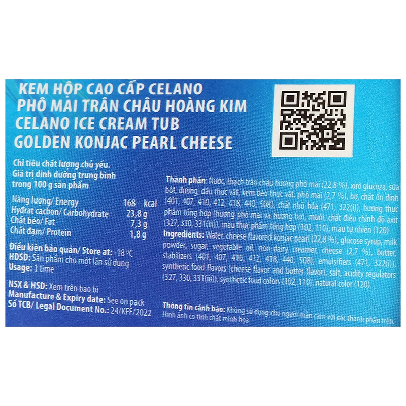 Kem hộp trân châu dâu phô mai Celano Home 200g (từ 1 tuổi) 13