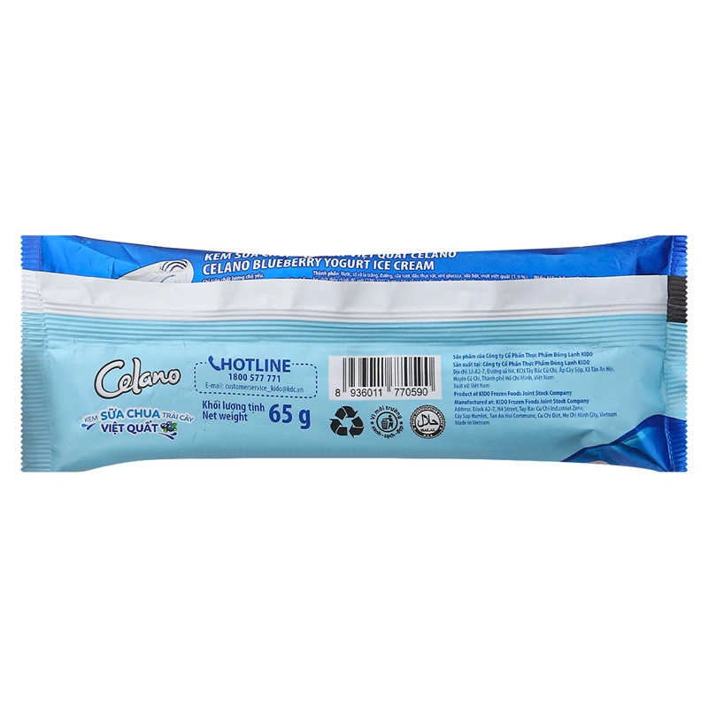 Kem que sữa chua trái cây việt quất Celano 65g (từ 1 tuổi) 2