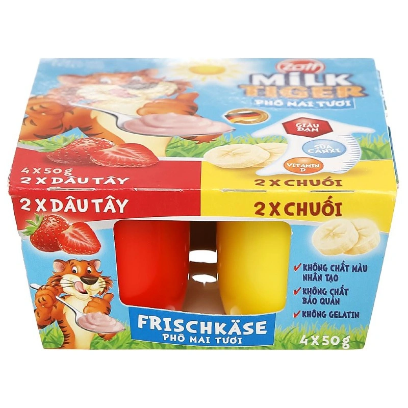 Lốc 4 hộp sữa chua phô mai Zott vị dâu, chuối 50g (từ 6 tháng) 3