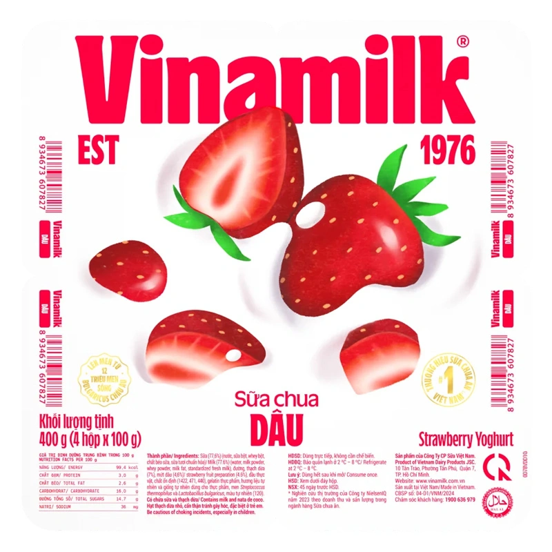 Lốc 4 hộp sữa chua trái cây Vinamilk vị nha đam 100g (từ 1 tuổi) 6
