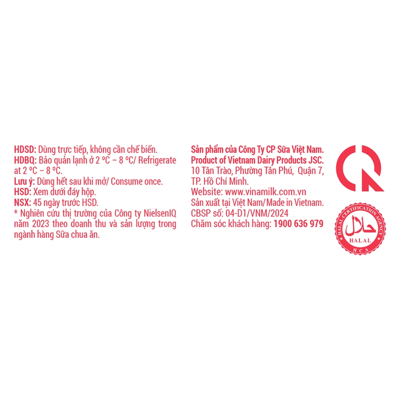 Lốc 4 hộp sữa chua trái cây Vinamilk vị nha đam 100g (từ 1 tuổi) 9