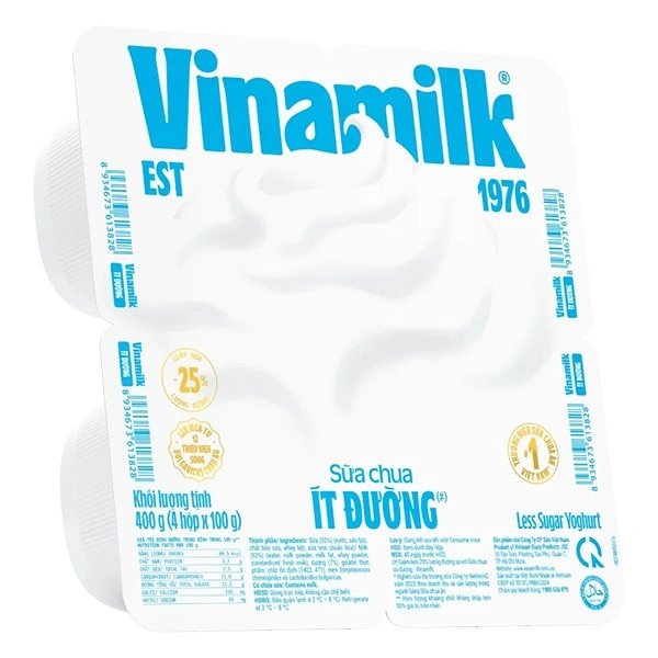 Lốc 4 hộp sữa chua ít đường Vinamilk 100g (từ 1 tuổi) 1