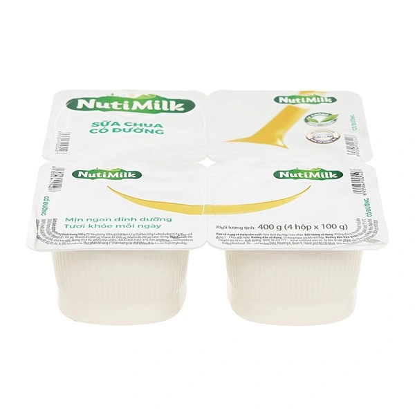 Lốc 4 hộp sữa chua có đường Nutimilk 100g (từ 1 tuổi) 1