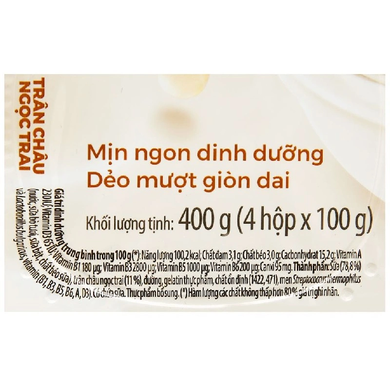 Lốc 4 hộp sữa chua trân châu ngọc trai Nutimilk 100g (từ 3 tuổi) 6