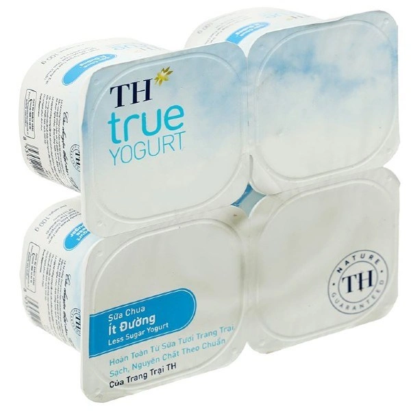 Lốc 4 hộp sữa chua ít đường TH true YOGURT