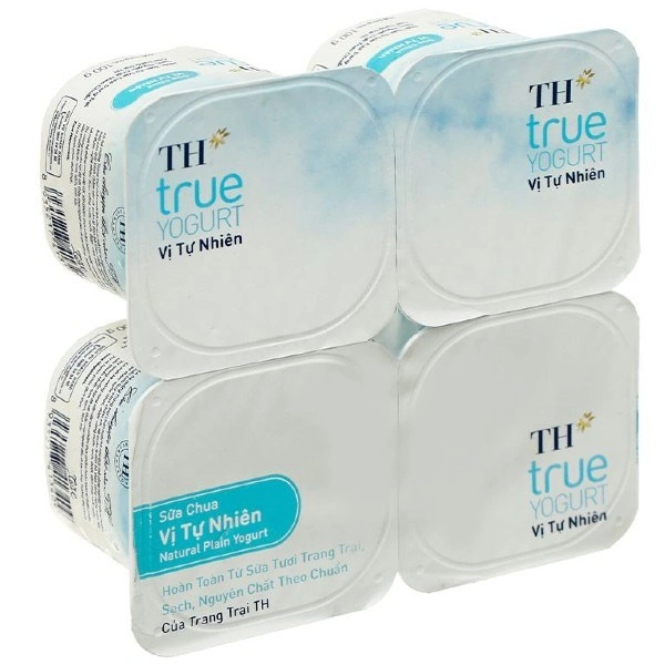 Lốc 4 hộp sữa chua không đường TH true YOGURT 100g (từ 1 tuổi)