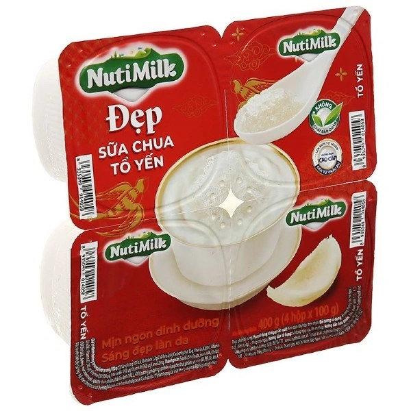 Lốc 4 hộp sữa chua tổ yến Nutimilk 100g 1
