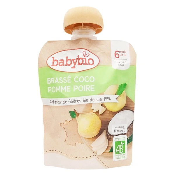 Sữa chua dừa Babybio vị táo, lê 85g (từ 6 tháng) 1