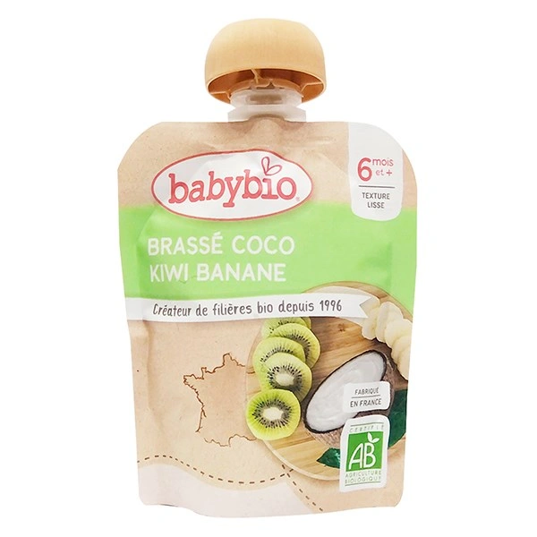 Sữa chua dừa Babybio vị chuối, kiwi 85g (từ 6 tháng) 1