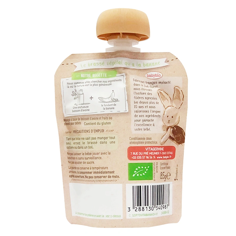 Sữa chua yến mạch Babybio vị chuối 85g (từ 6 tháng) 2