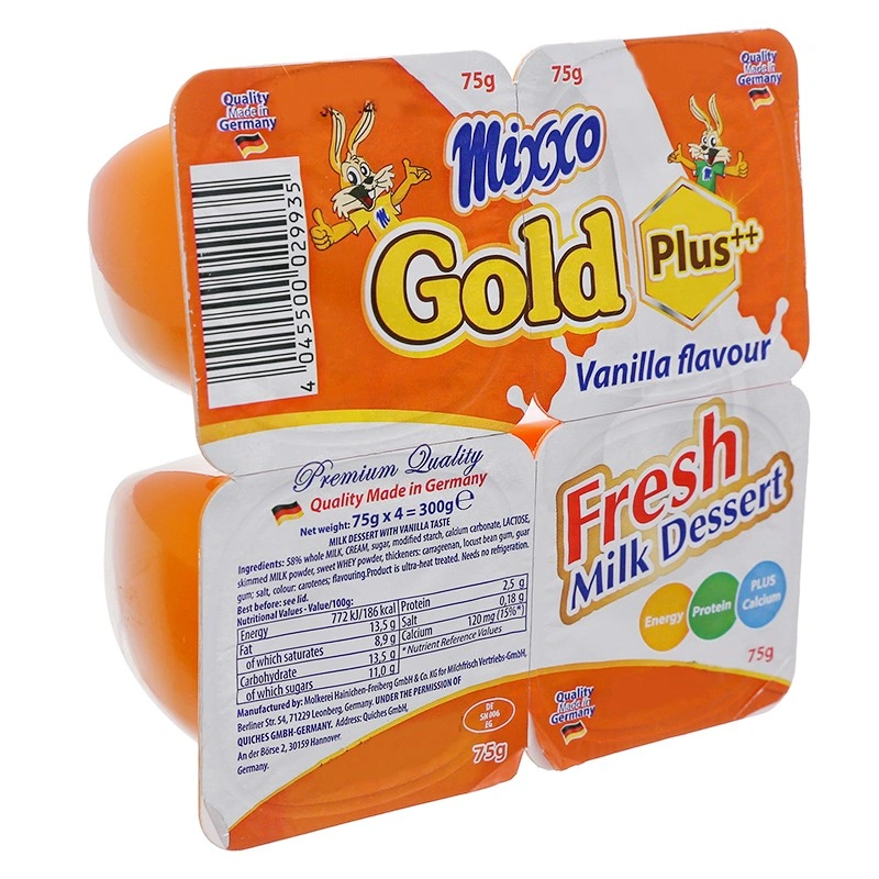 Lốc 4 hũ váng sữa Mixxo Gold vị vani 75g (từ 6 tháng) 1