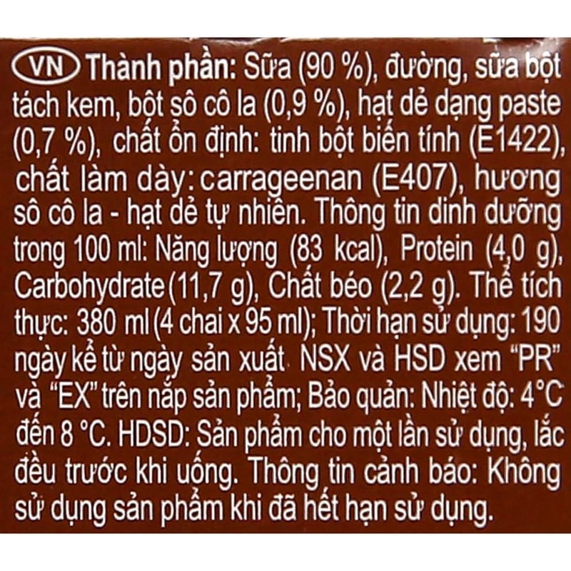 Lốc 4 chai váng sữa Zott Monte Drink vị vani 95 ml (từ 1 tuổi) 13