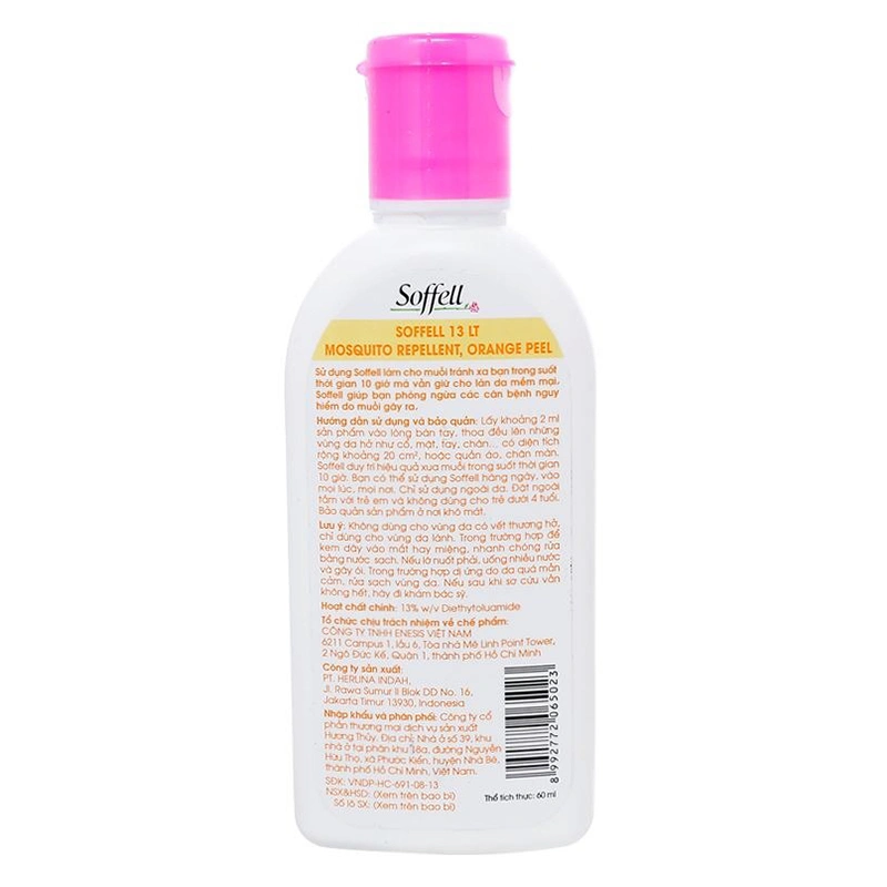 Kem chống muỗi Soffell 60 ml hương cam (từ 4 tuổi) 2
