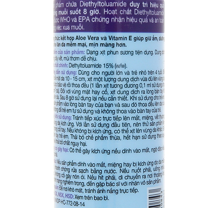 Xịt chống muỗi Remos 60 ml hương lavender (từ 4 tuổi) 4